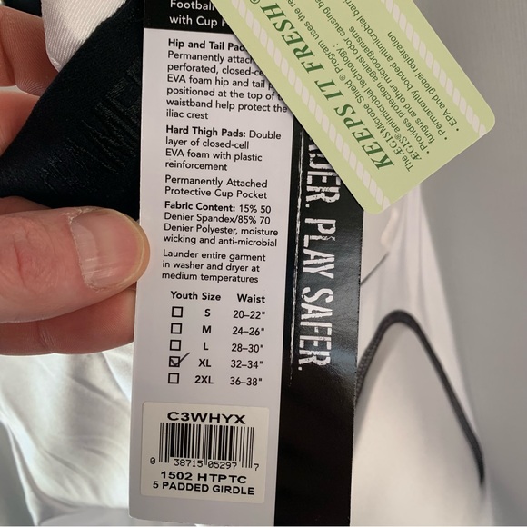 Cramer 5 pad football Lacrosse Girdle - Picture 4 of 11